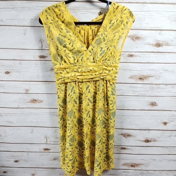 Tracy Reese yellow lace dress - Picture 3 of 7